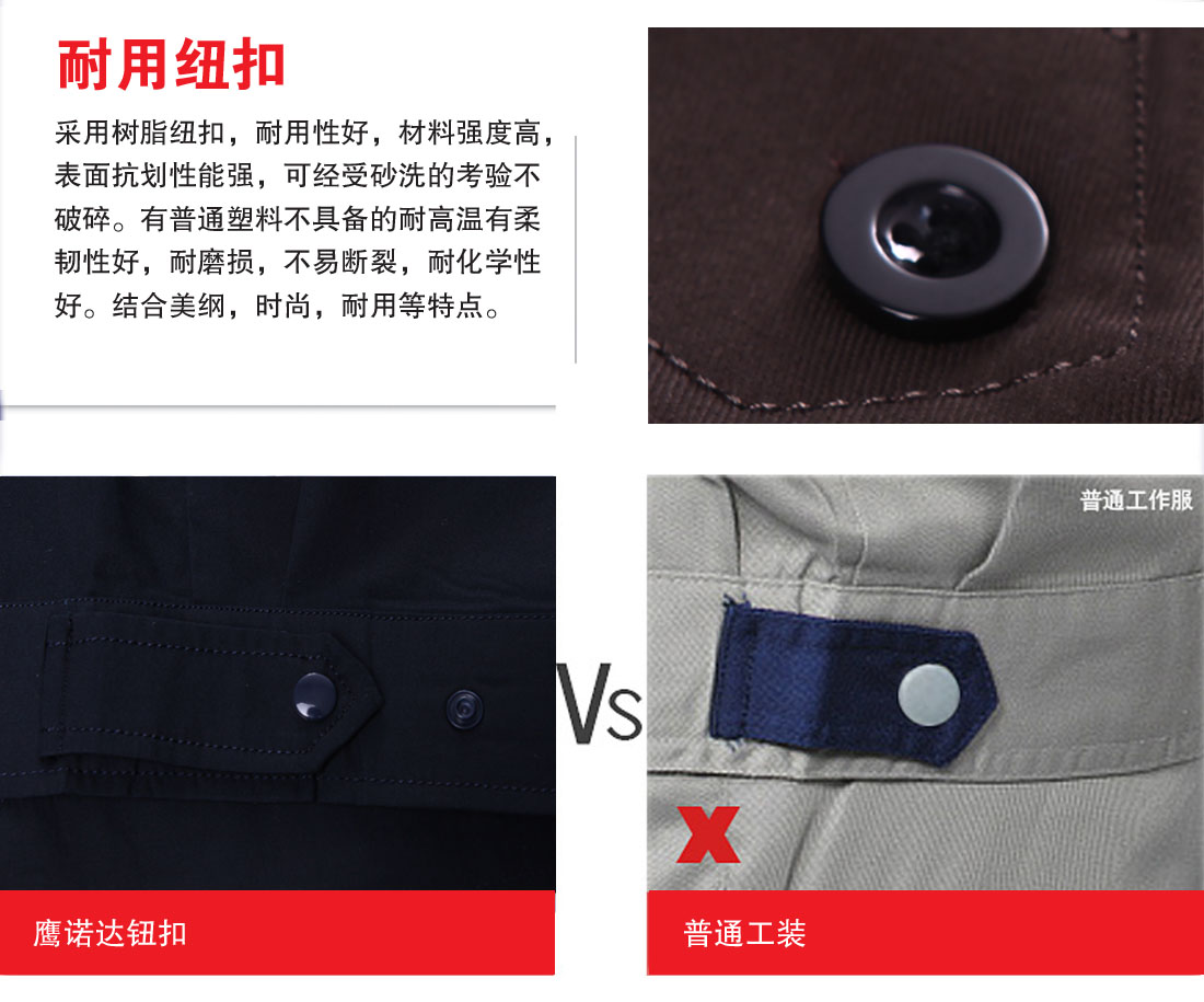 耐用紐扣，材料強度高