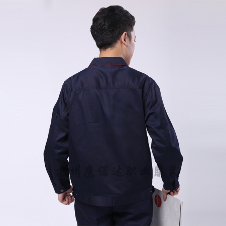 藏青拼大紅機械耐磨工作服AC099-JX