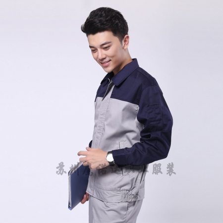 深藍配淺灰蘇州工作服AC079-QM